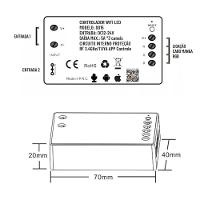 Controlador Wifi Iluminação Led Rgb Conexão Com Tuya Smart App, Alexa E Google Assistant - 3