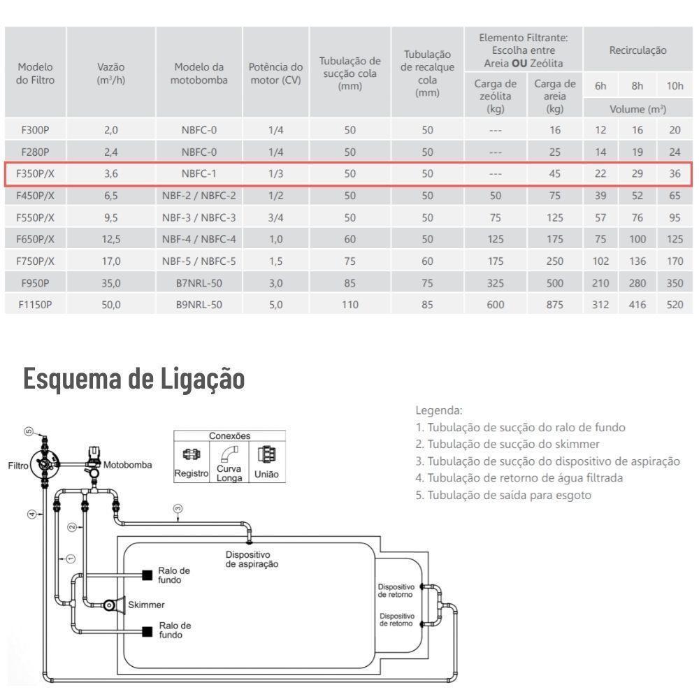 Filtro Para Limpeza De Piscina Até 29 Mil Litros F350P - Nautilus - 6