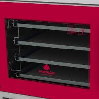 Kit - Forno Turbo Prp-004 Plus Digital 127v Vermelho + Bancada Mes-004 + 8 Assadeiras - Progás 127v - 7