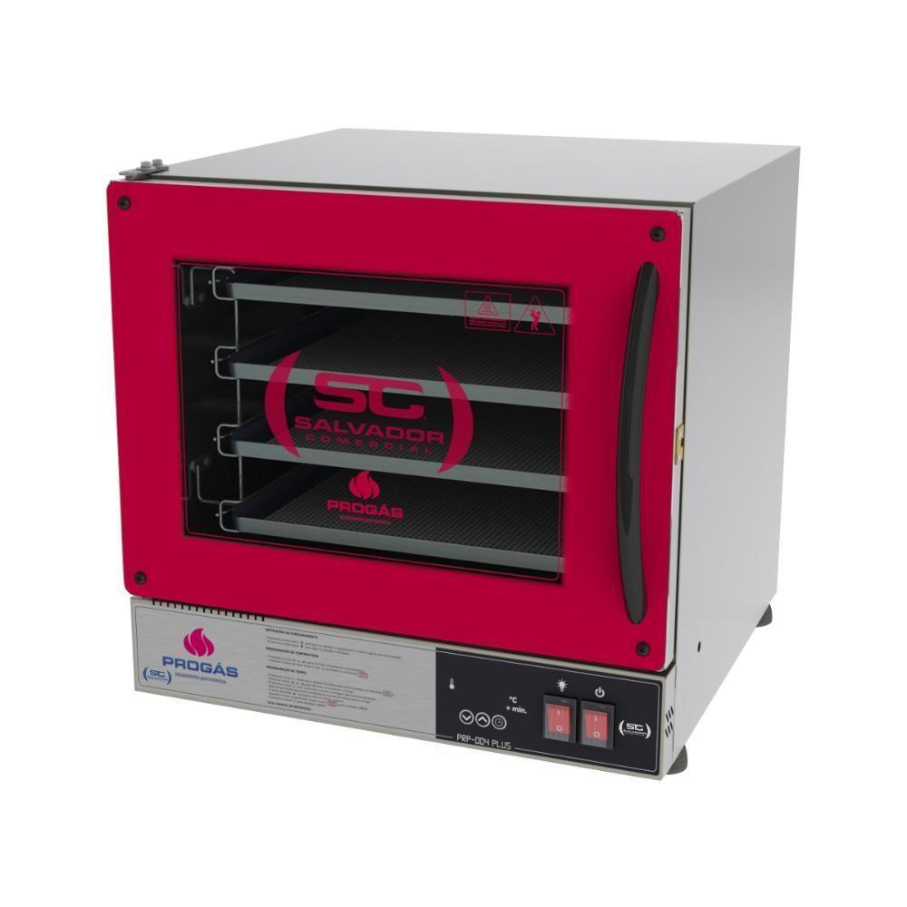 Kit - Forno Turbo Prp-004 Plus Digital 127v Vermelho + Bancada Mes-004 - Progás 127v - 4