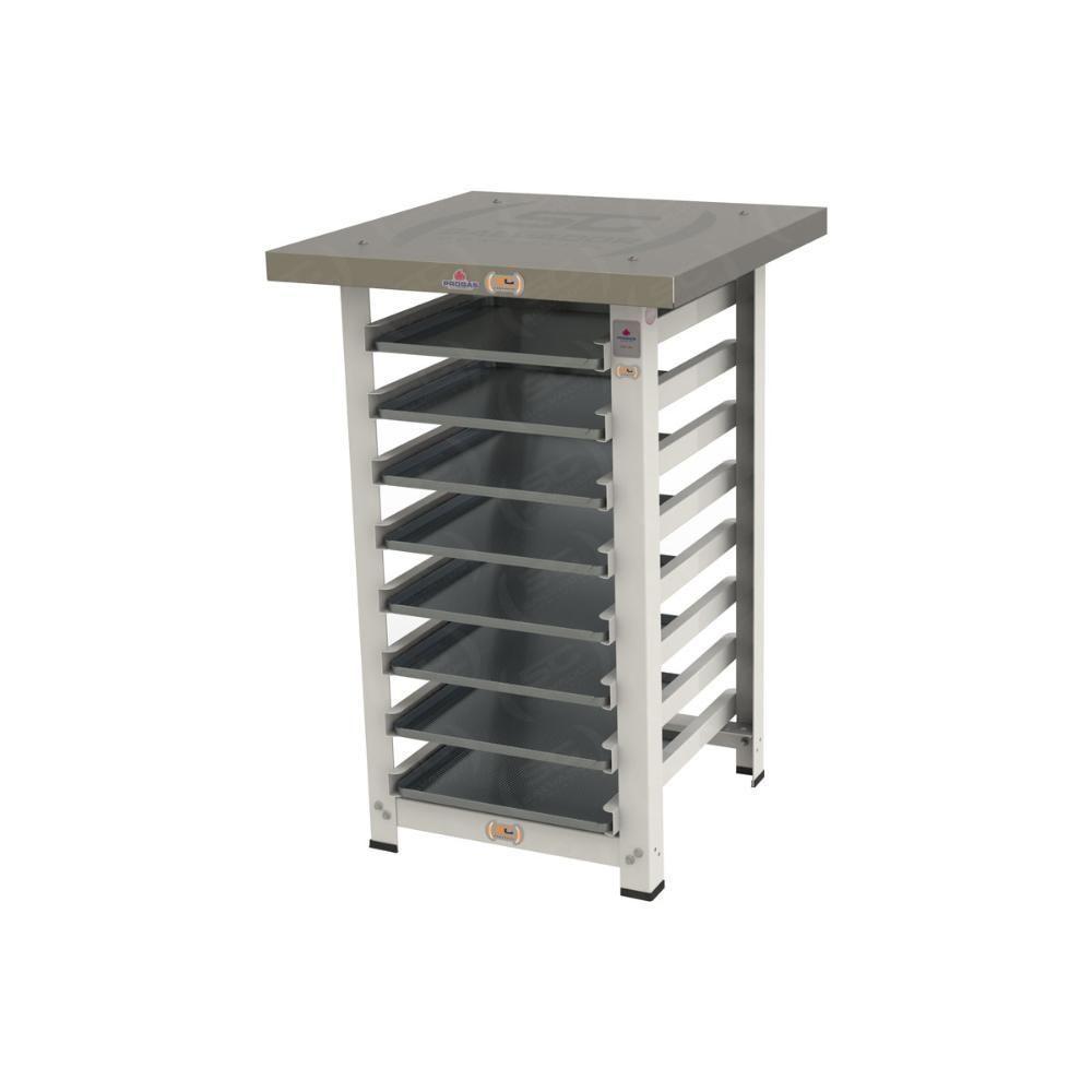 Kit - Mesa Apoio Mes-004 Bancada Capacidade 8 Níveis + 8 Assadeiras 35x35 - Progás - 1