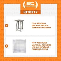 Kit - Mesa Apoio Mes-004 Bancada Capacidade 8 Níveis + 8 Assadeiras 35x35 - Progás - 3