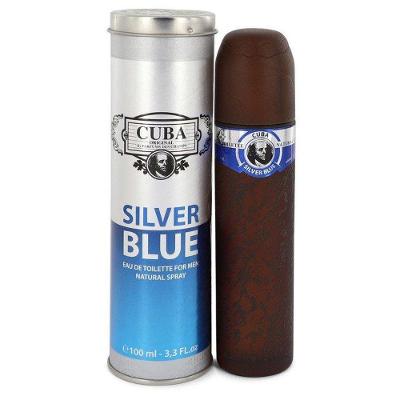 Perfume/col. Masc. Cuba Silver Blue Fragluxe Eau De Toilette