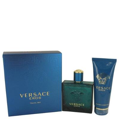 Perfume Masculino Eros Cx. Presente Versace 100 Ml Eau De Toilette 100 Ml + Gel De Banho