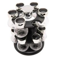 Kit Porta Temperos Condimentos 12 Potes Suporte Giratório - 2