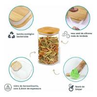 Porta Mantimentos Quadrado Em Vidro Borossilicato Mimo Style 1,5l - 3