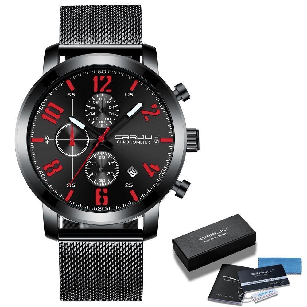 Relógio Masculino Aço Inoxidável Resistente À Água Luminoso - 1