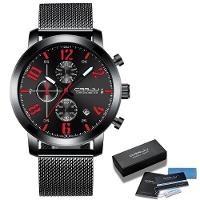 Relógio Masculino Aço Inoxidável Resistente À Água Luminoso - 1