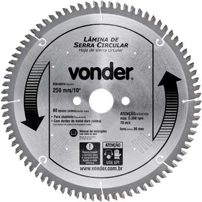 Lamina Serra Circular Vídea 250X30X3,2Mm 72 Dentes 5300 Rpm