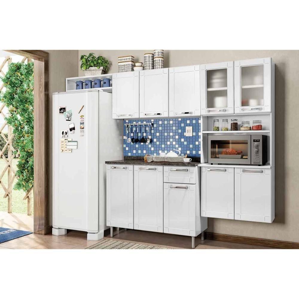 Armário Aéreo p/ Cozinha  Múltipla 6009 3 Portas 105cm Branco - Bertolini - 2