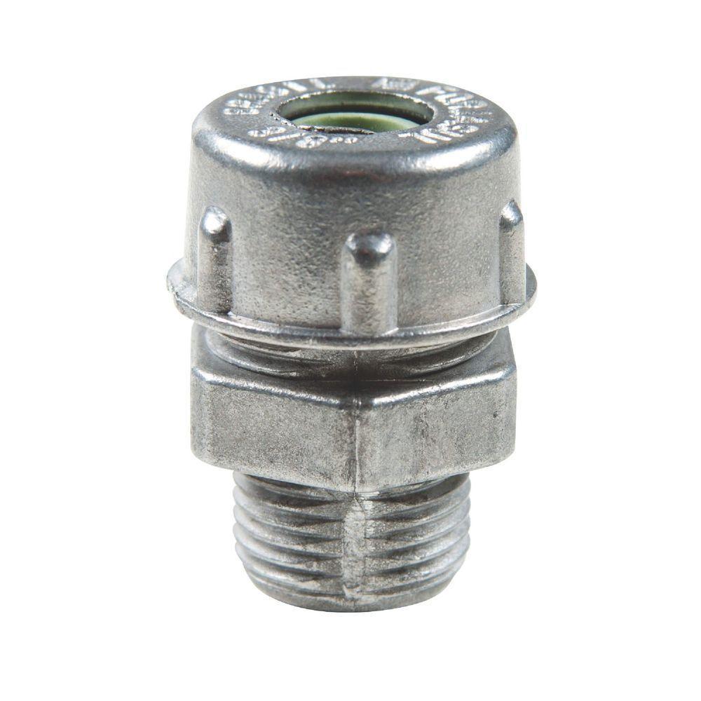Conector Prensa-cabo 3/4" Em Alumínio - Bucha Na Cor Terra Tramontina - 2
