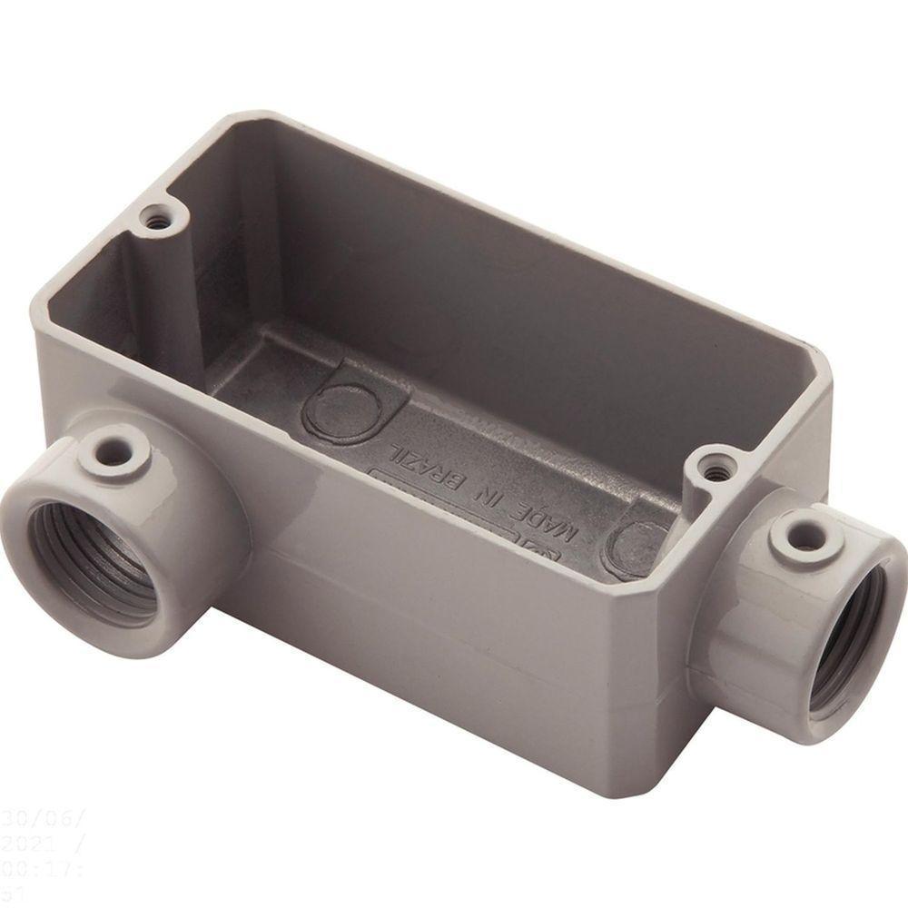 Condulete Fixo 1/2" Tipo "lr" - Sem Tampa / Rosca Bsp / Com Pintura Eletrostática A Pó Tramontina - 1