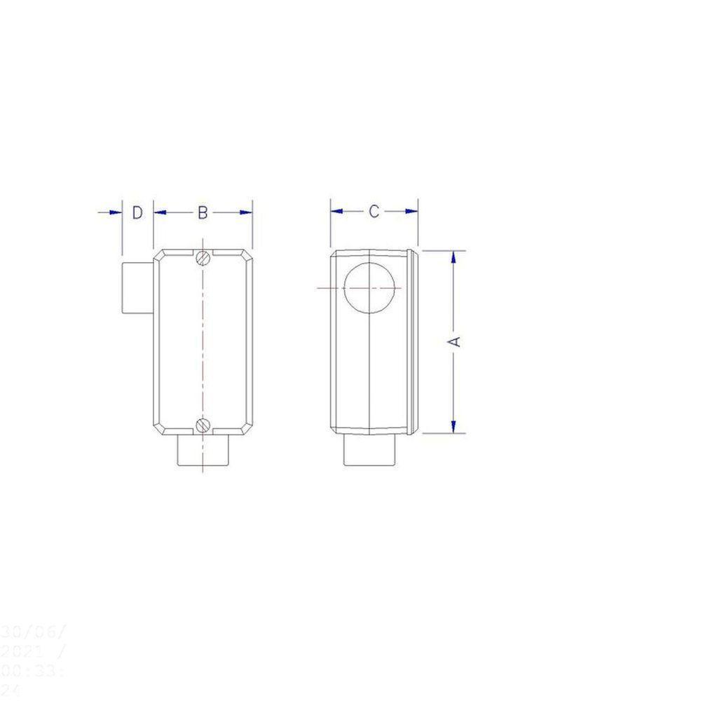 Condulete Fixo 1/2" Tipo "lr" - Sem Tampa / Rosca Bsp / Com Pintura Eletrostática A Pó Tramontina - 2