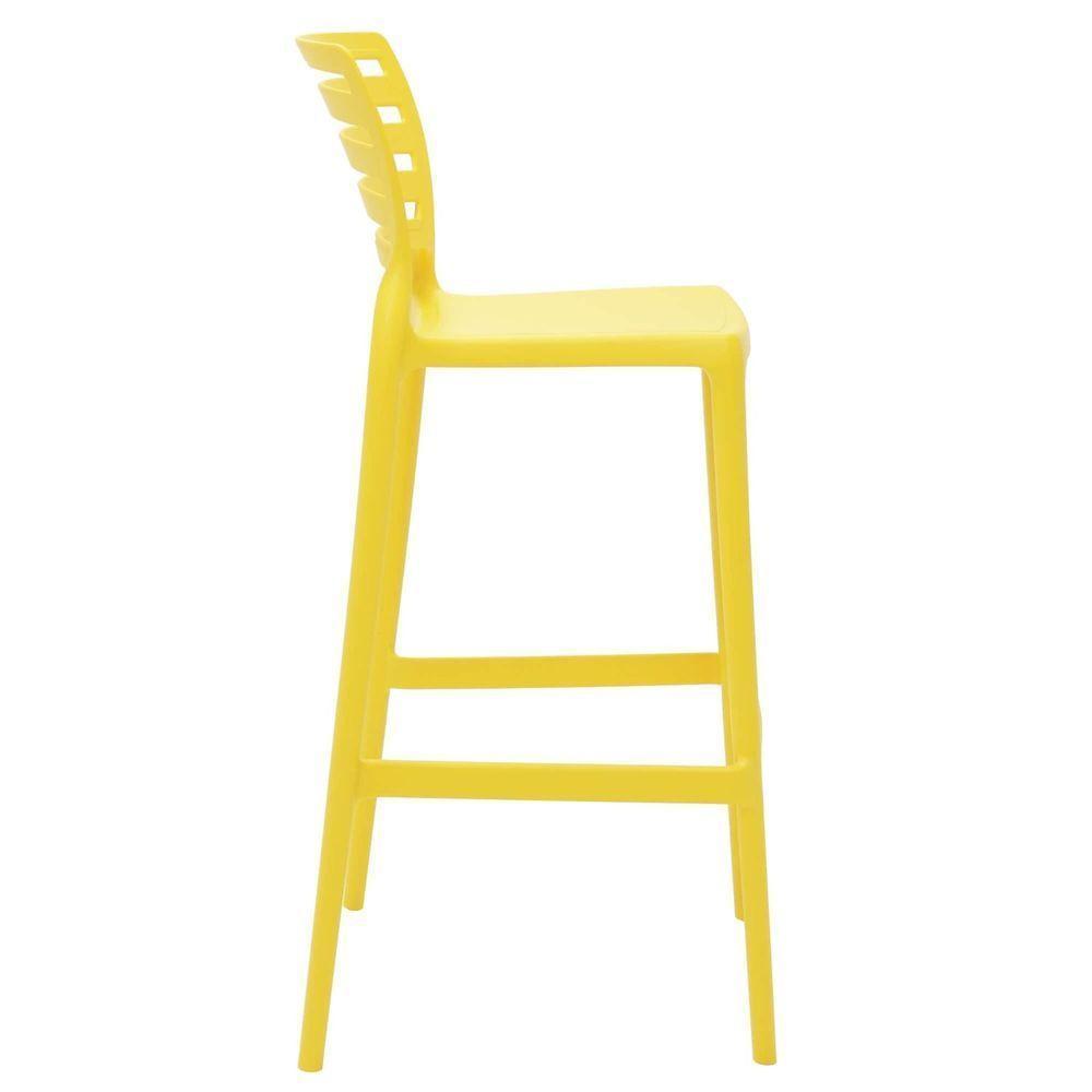 Cadeira Tramontina Sofia Alta Bar Em Polipropileno E Fibra De Vidro Amarela Tramontina - 4