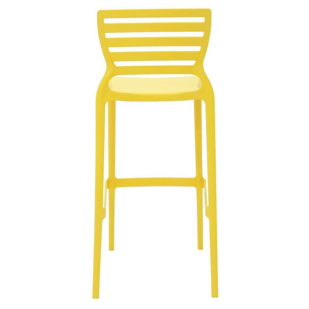 Cadeira Tramontina Sofia Alta Bar Em Polipropileno E Fibra De Vidro Amarela Tramontina - 7