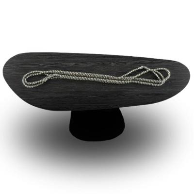 Mesa Oval Organica Em ébano 140x90