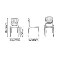 Cadeira Tramontina Safira Em Polipropileno E Fibra De Vidro Azul Yale Tramontina - 2