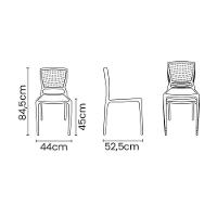 Cadeira Tramontina Safira Em Polipropileno E Fibra De Vidro Azul Yale Tramontina - 5
