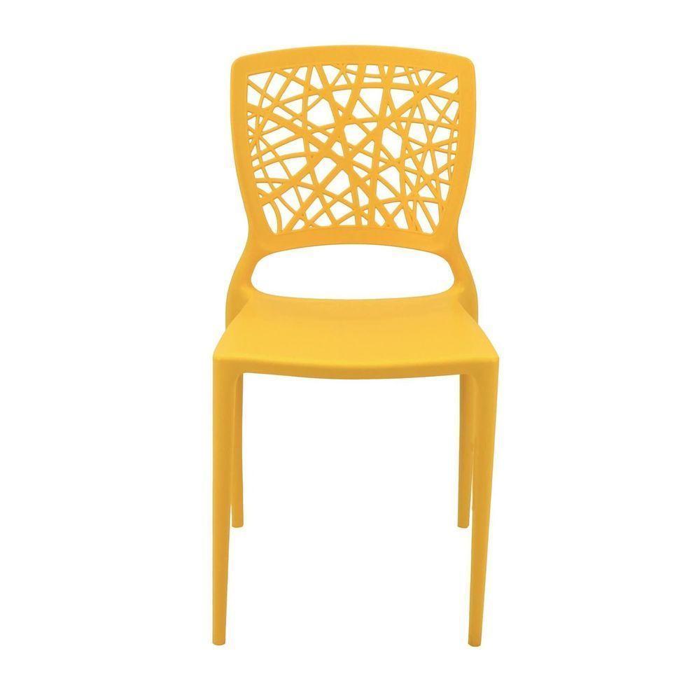 Cadeira Tramontina Joana Em Polipropileno E Fibra De Vidro Amarelo Tramontina - 3