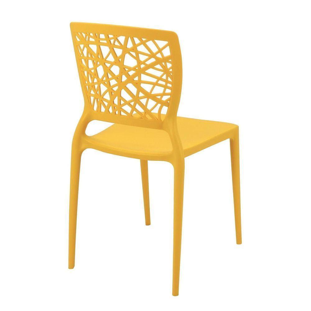Cadeira Tramontina Joana Em Polipropileno E Fibra De Vidro Amarelo Tramontina - 5