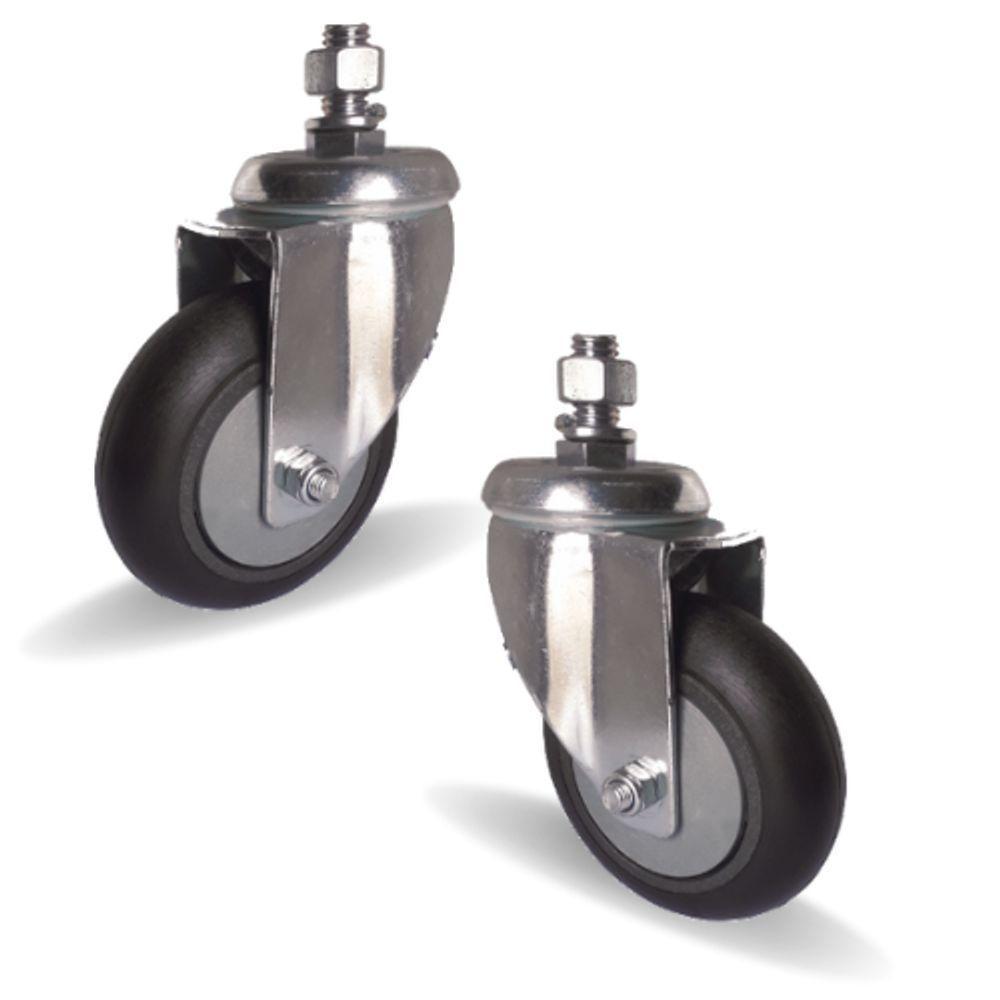 2 Rodizio Giratório Para Carrinho Supermercado 4 Pol. Espiga - 1