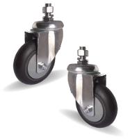 2 Rodizio Giratório Para Carrinho Supermercado 4 Pol. Espiga - 1