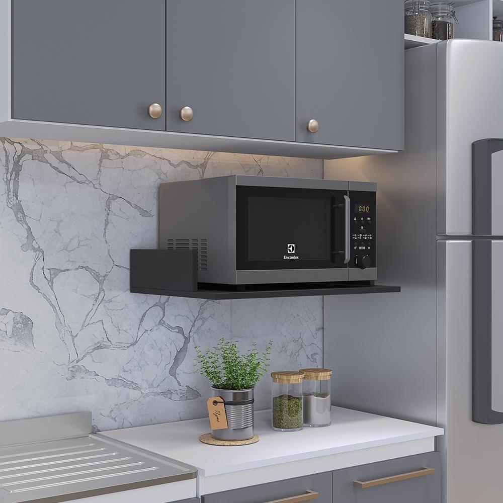 Kit 2 Suportes Suspensos Para Micro-Ondas 60X40cm Preto - 9