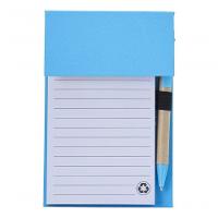 Bloco De Anotações Ecológico Com Autoadesivo E Caneta Cor Azul - 4