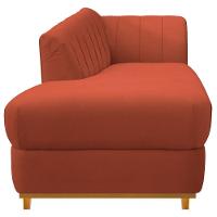 Kit Diva Recamier Vanessa 140cm Lado Esquerdo E 01 Poltrona Laura Suede Cor Terracota - 7