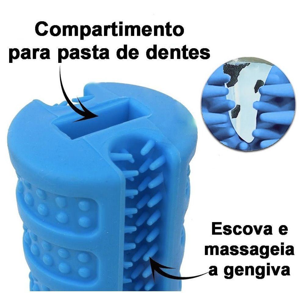 Escova De Dentes Mordedor Grande Cachorro Pet Cao Limpeza Bucal Tartaro Canino Brinquedo Lavavel - 6