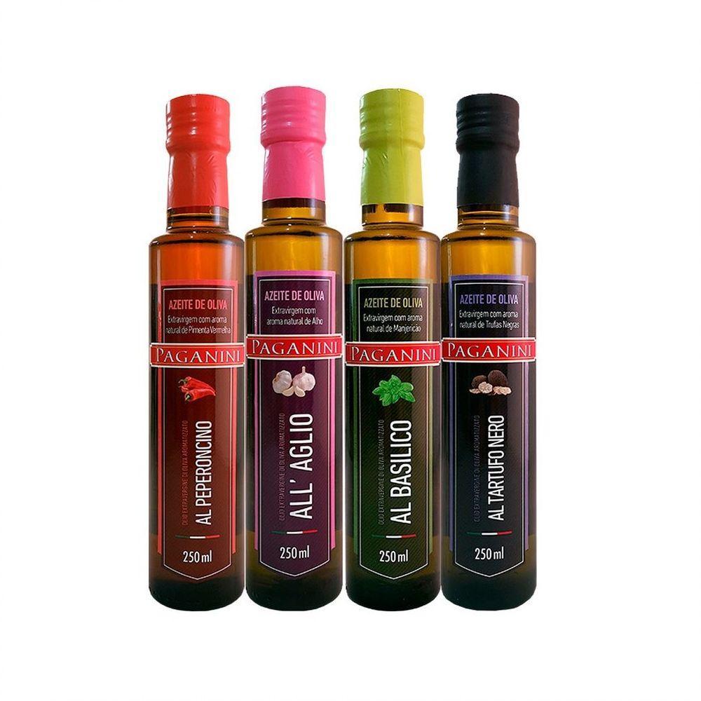 Kit Azeite Paganini Extravirgem Saborizado 250 Ml - 1