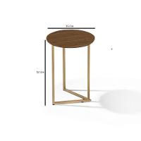 Conjunto De Mesa De Apoio Jade Sala Estar Pé De Aço Luxo - 2