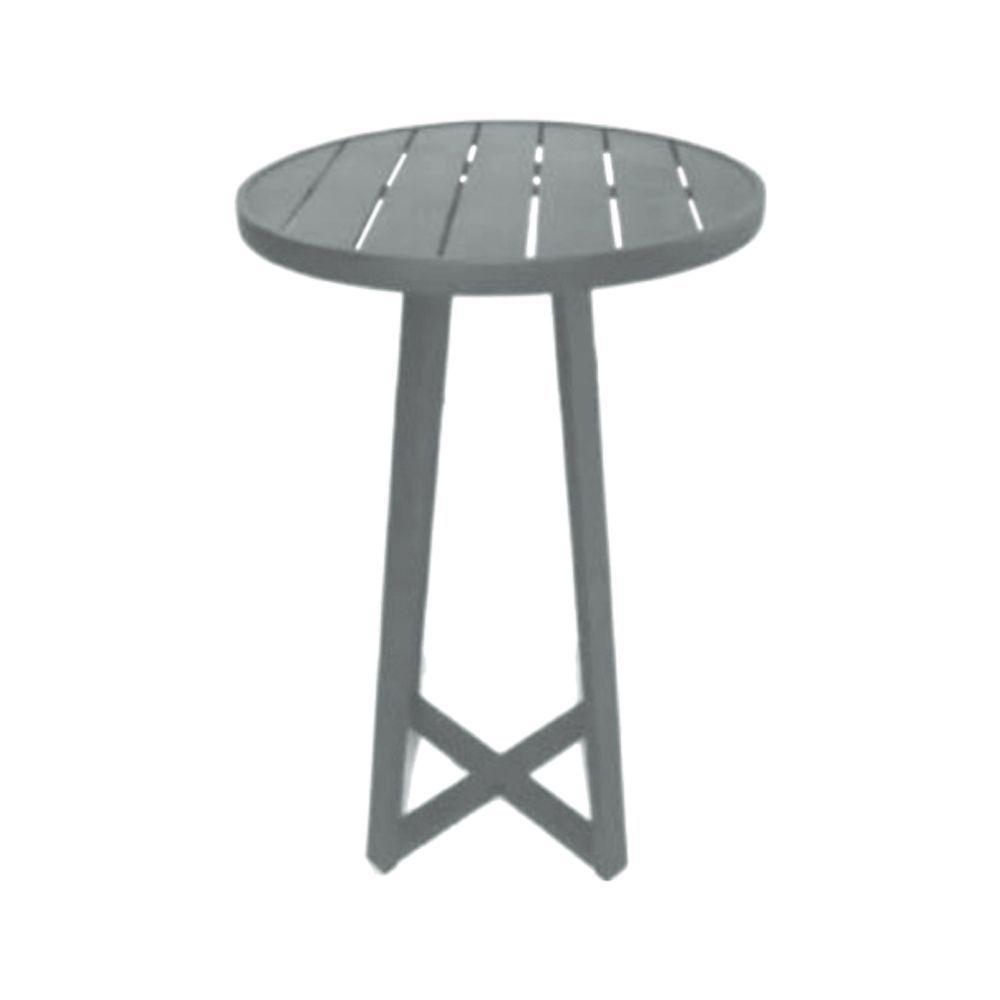 Mesa Bistrô Tulipa Para área Externa E área Gourmet Em Alumínio Cinza-preta - Cor: Preto - 1