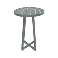 Mesa Bistrô Tulipa Para área Externa E área Gourmet Em Alumínio Cinza-preta - Cor: Preto - 1