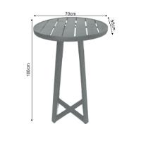 Mesa Bistrô Tulipa Para área Externa E área Gourmet Em Alumínio Cinza-preta - Cor: Preto - 2