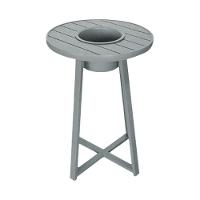 Mesa Bistrô Champanheira Para área Gourmet E Varanda Alumínio Cinza-preta - Cor: Preto - 1