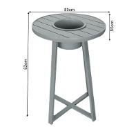 Mesa Bistrô Champanheira Para área Gourmet E Varanda Alumínio Cinza-preta - Cor: Preto - 2