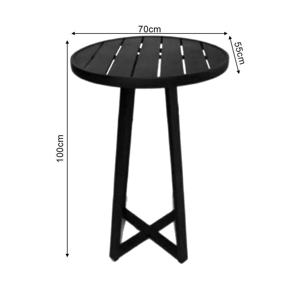 Mesa Bistrô Tulipa Para área Externa E área Gourmet Em Alumínio Preta-preta - Cor: Preto - 2