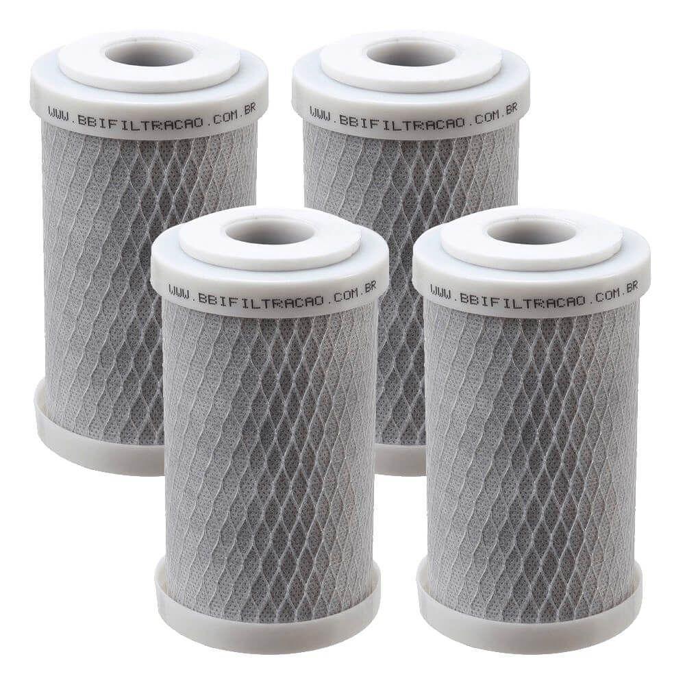 Kit 4 Unidades Refil Filtro Carbon Block BBI - 1