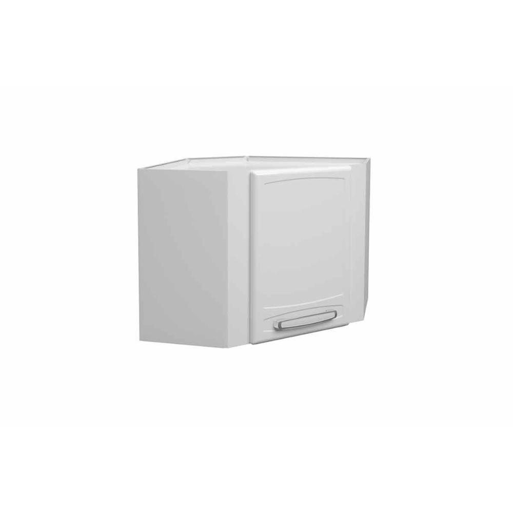 Armário Aéreo p/ Cozinha  Canto Oblíquo Evidence 7013 c/ 1 Porta 68cm Branco - Bertolini - 1