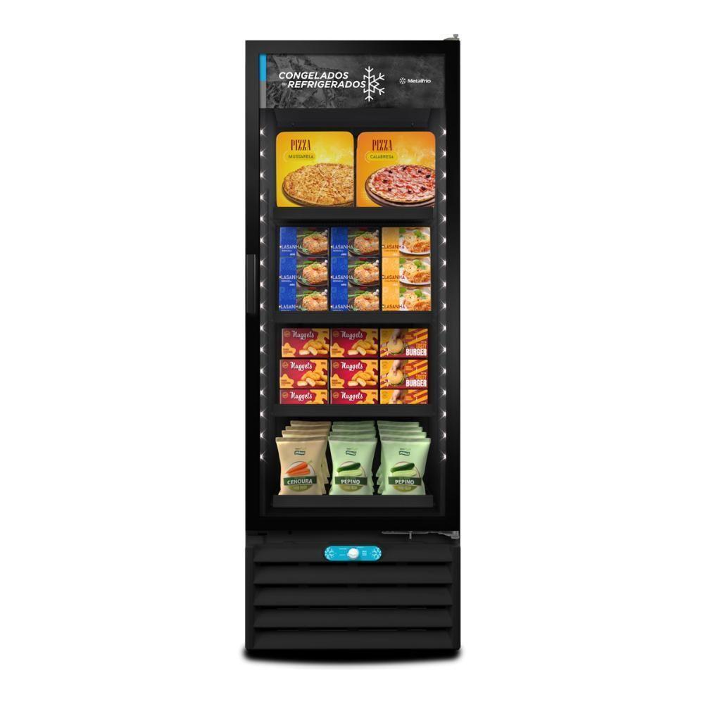 Freezer Conservador Vertical 220v Dupla Ação Porta De Vidro 490 Litros Vf55ah All Black 220v - 2