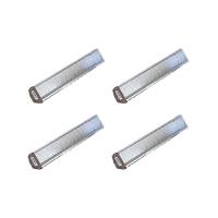 Kit Comedouro Para Aves Com 4 Peças Galvanizado 50 Cm - Cor: Branco - 1