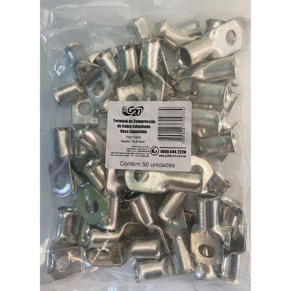 Terminal De Compressão Olhal Com Boca Expandida 70,0mm² - 50 Unidades - 10