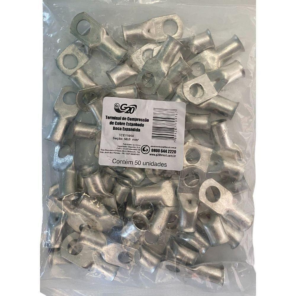 Terminal De Compressão Olhal Com Boca Expandida 50,0mm² - 50 Unidades - 14
