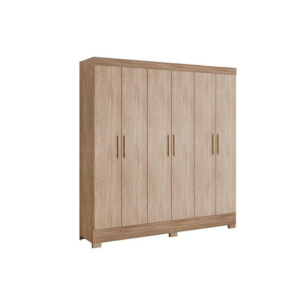 Guarda Roupa Casal 6 Portas e 3 Gavetas Prático Branco - Demóbile - 3