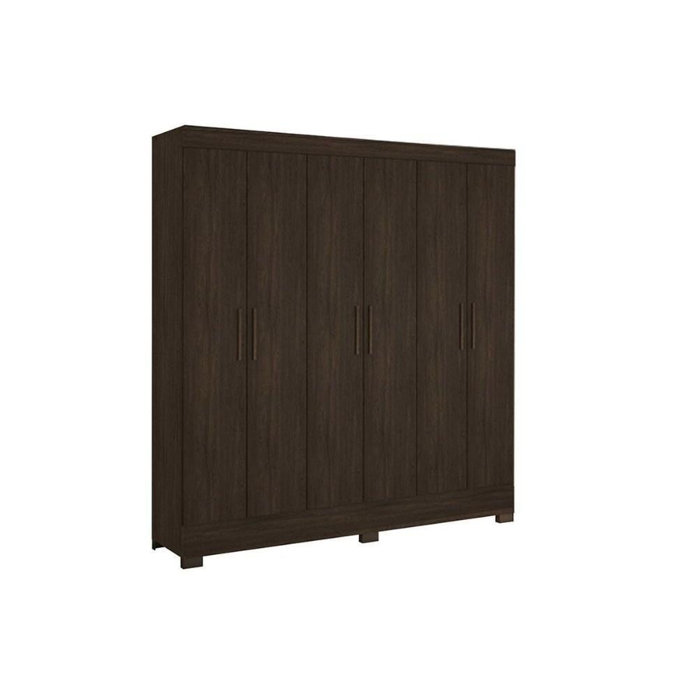 Guarda Roupa Casal 6 Portas e 3 Gavetas Prático Branco - Demóbile - 6