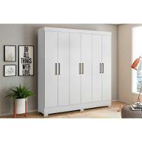 Guarda Roupa 6 Portas  e 3 Gavetas Prático Branco - Demóbile - 1