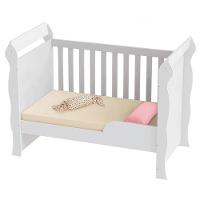 Quarto De Bebê Berço Mini Cama Guarda Roupa Infantil Branco - 7