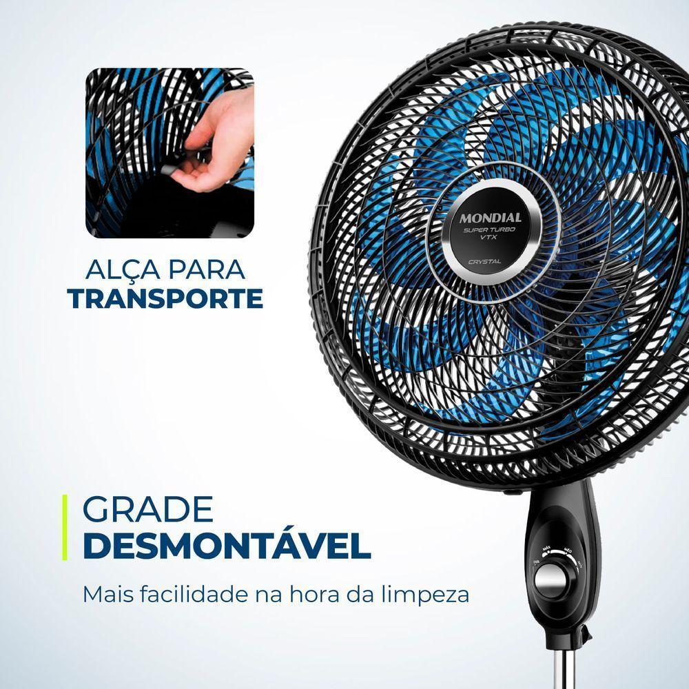 Ventilador De Coluna Super Turbo 8 Pás Mondial - Vtx-40c-crystal Vent 40cm Vtx-40c-crystal 220v/60hz . - 2