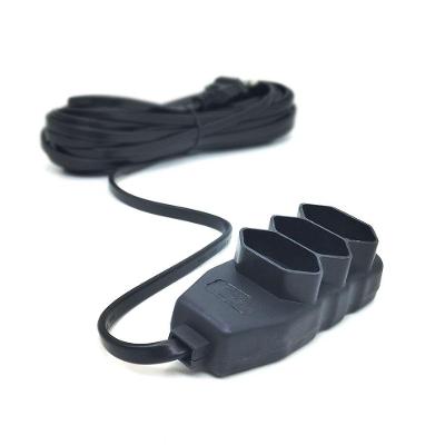 Extensão Elétrica Tripolar Forceline, Bivolt, 10m, 3 Tomadas, Preto - 0180200316